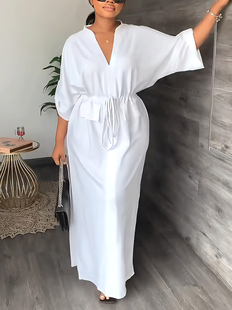 V-neck Split Maxi Dress Maxct