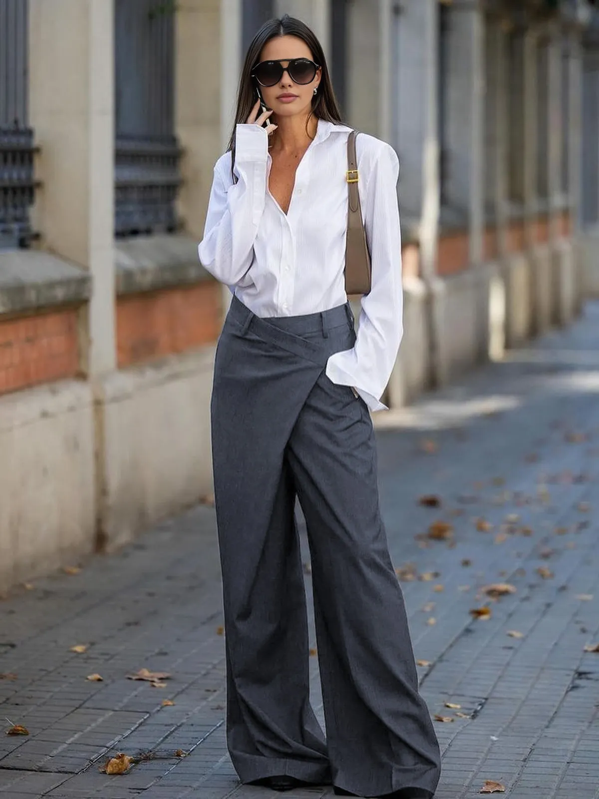 Maxct Criss Cross Wide Leg Pants