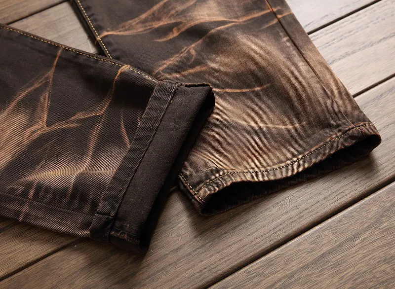 Men's New Zipper Distressed Straight Retro Jeans Best Sellers