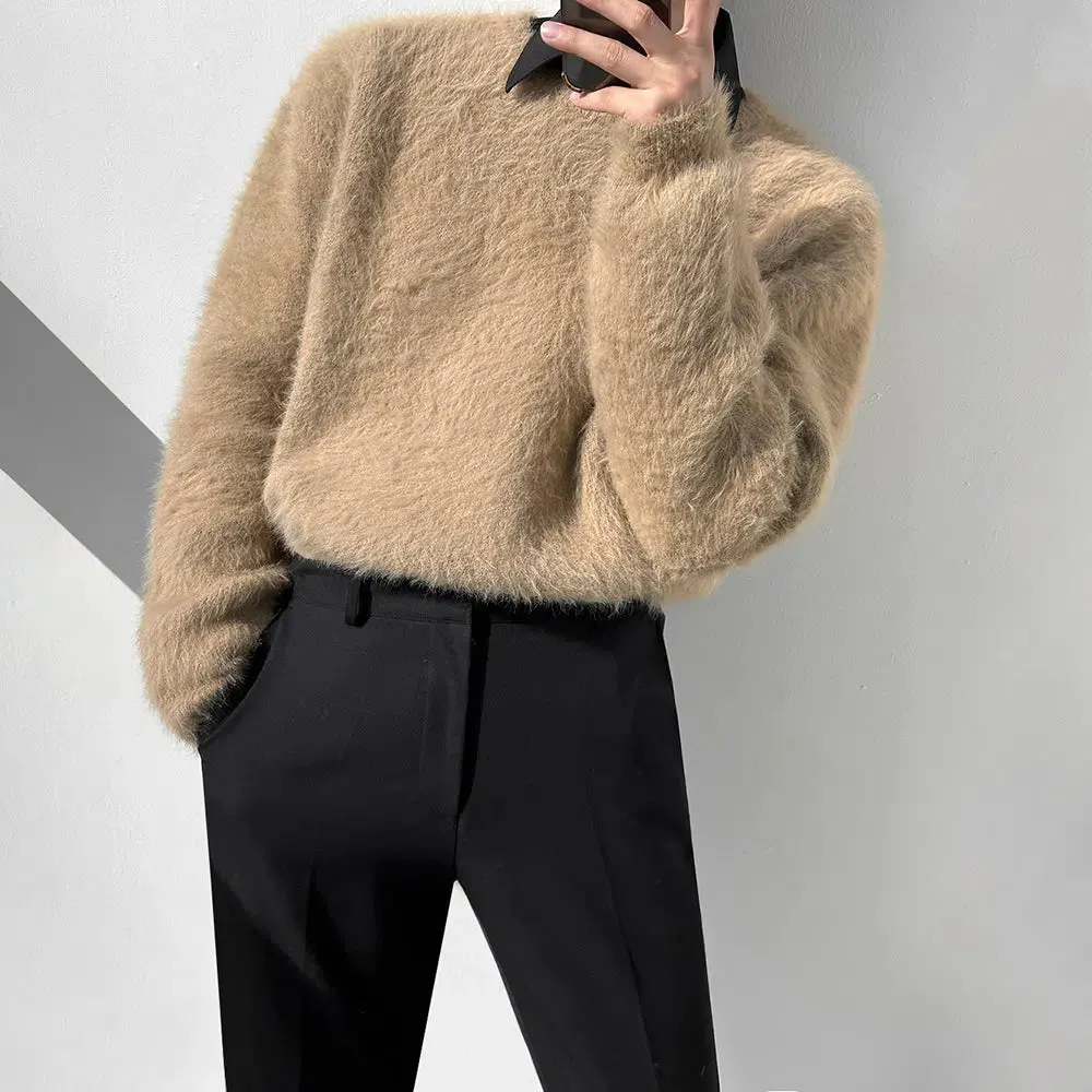 Maxct Furry Round Neck Sweater