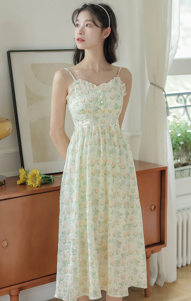 Watercolor Garden Cami Dress Maxct