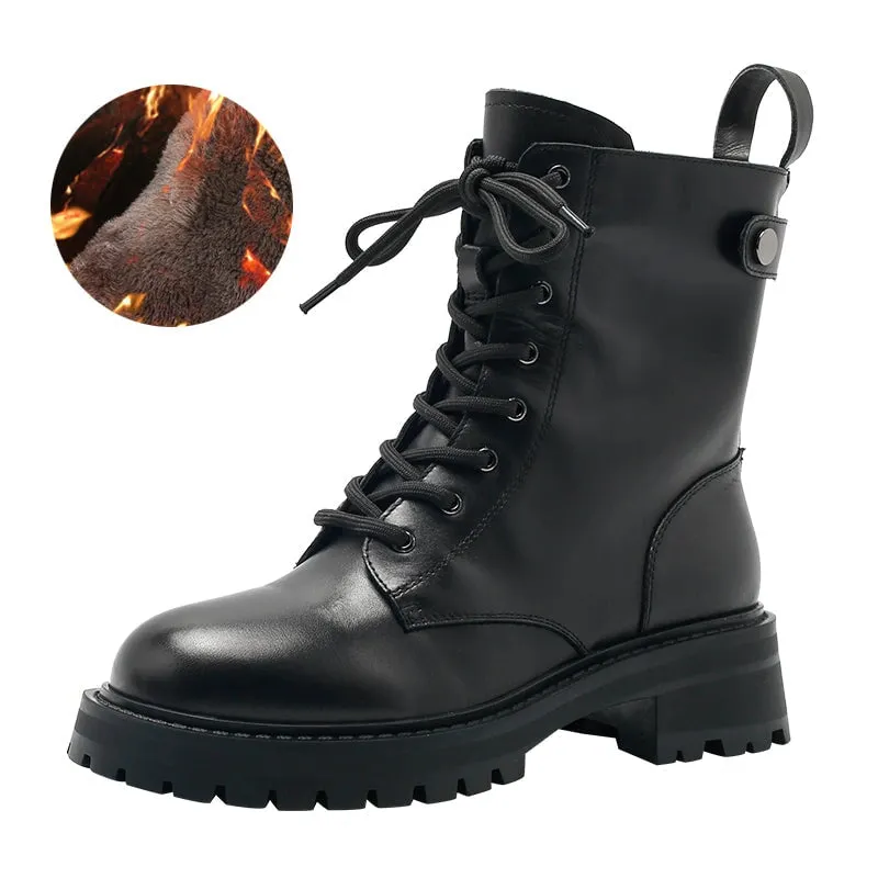 Fashion Combat Boots Designer Retro Chunky Riding Boots Maxct