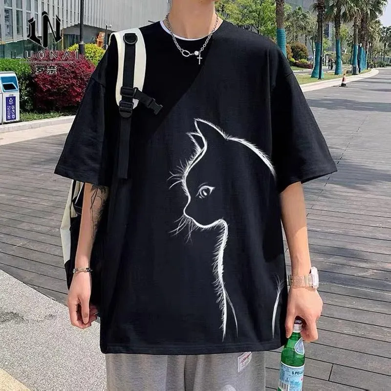 Maxct &Front Printed Cat Tee