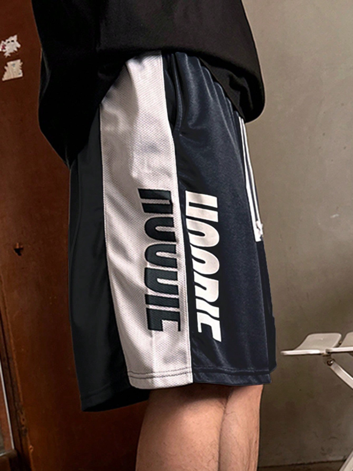 Maxct Men's Summer Letter Print Shorts
