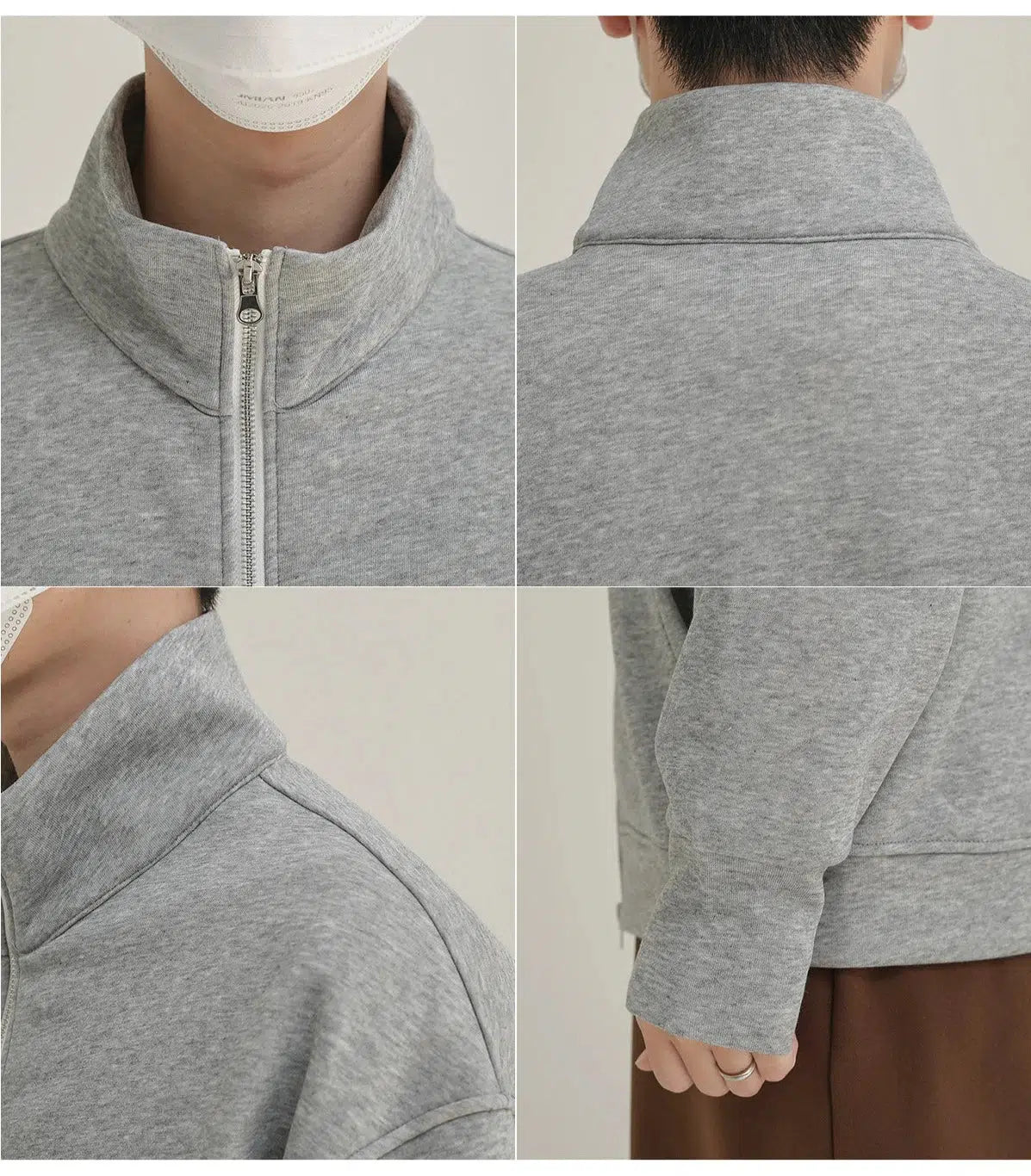 Maxct Stand Collar Zipper Jacket