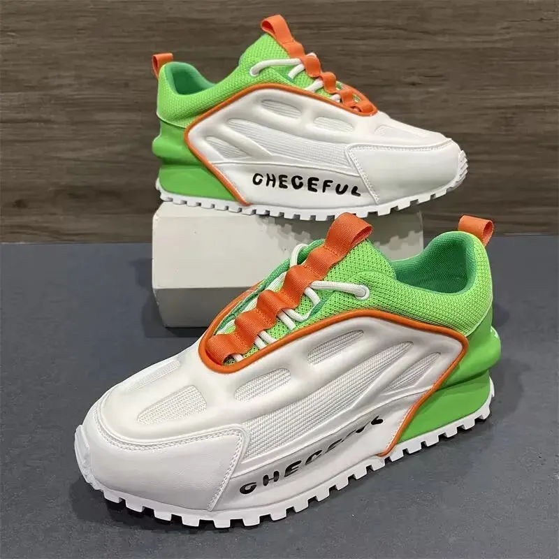 Slip-On Elevator Shoes for Men Checeful Chunky Sneakers Maxct