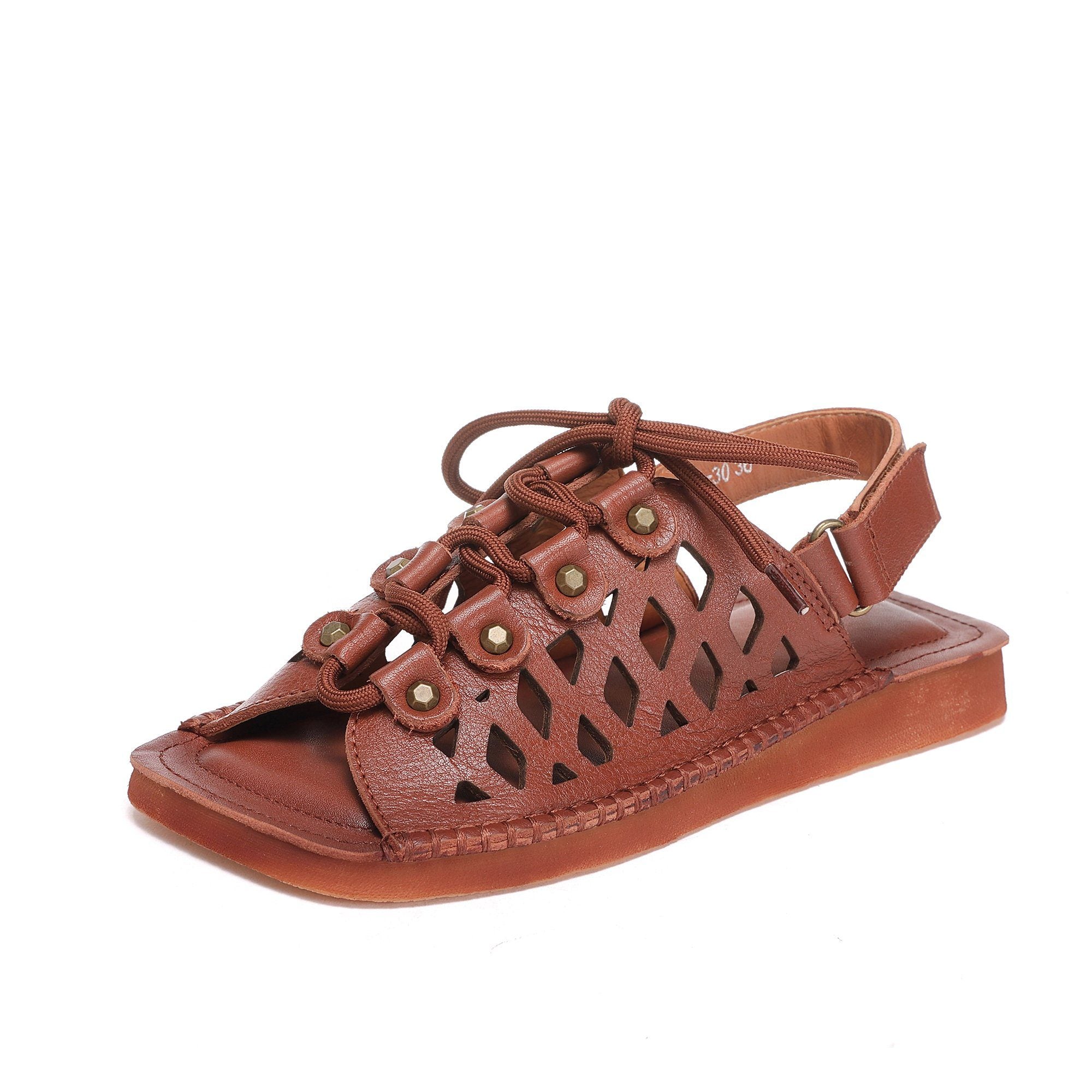 Strappy Sandals Peep Toe Retro Maxct