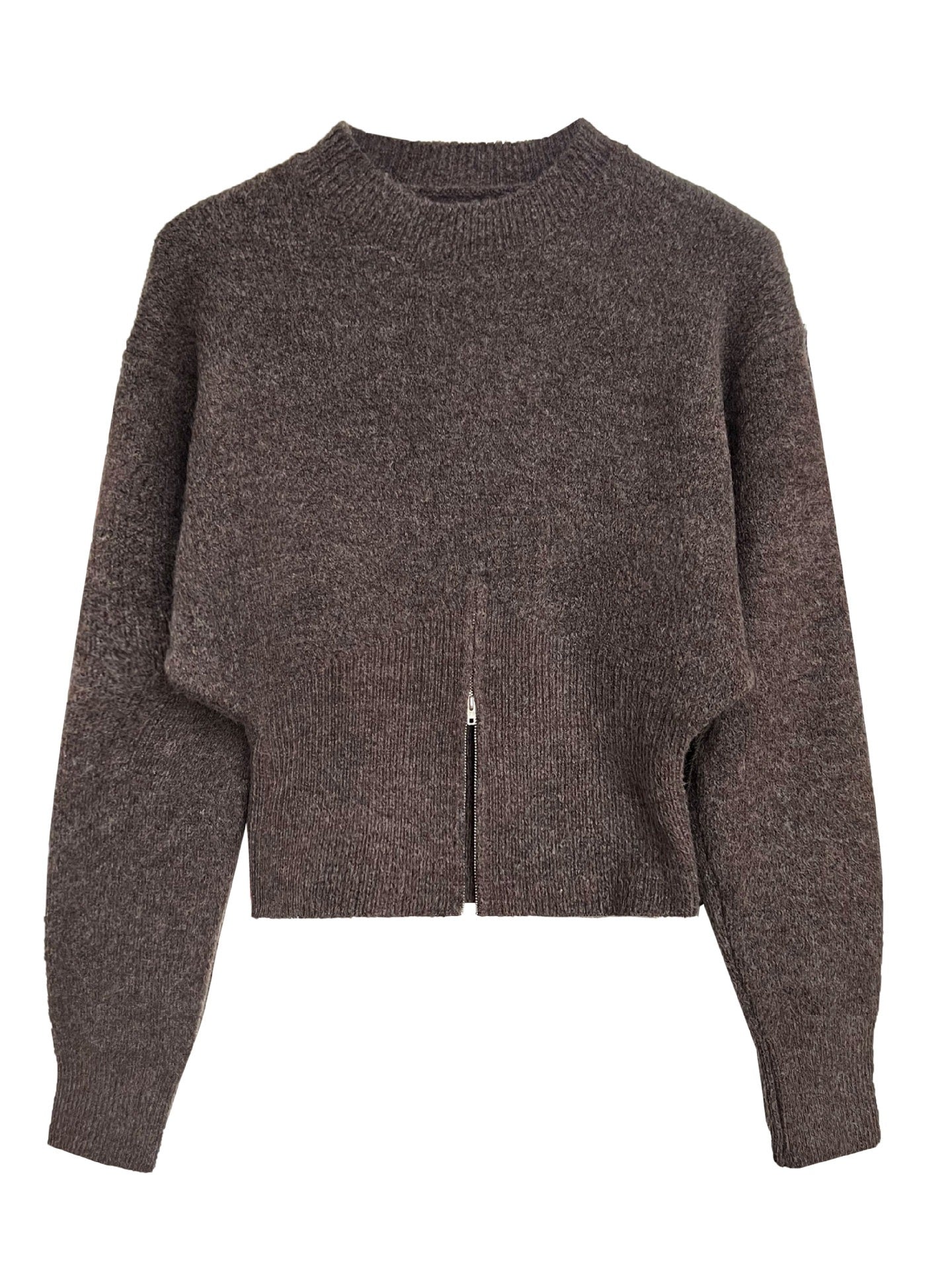 Maxct Short Zipper Pullover Sweater