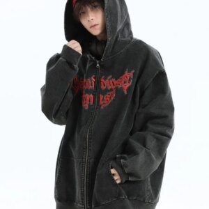 Maxct [Insstudios] Gothic Letter Logo Denim Jacket Na1631