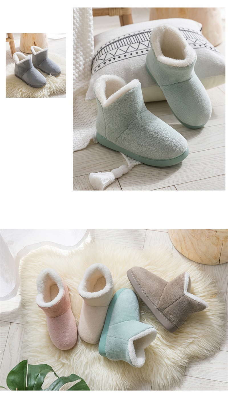 Winter Warm Plush Slip-on Anti-slip Faux Fur Boots for Women - true deals club