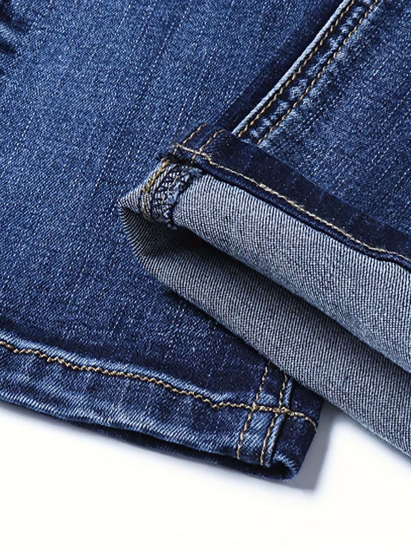 Maxct  Classic Design Semi-formal Jeans, Men's Casual Stretch Denim Pants For All Seasons Business