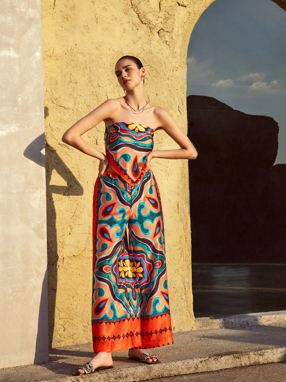Maxct Flaming Passions Wide Leg Pants