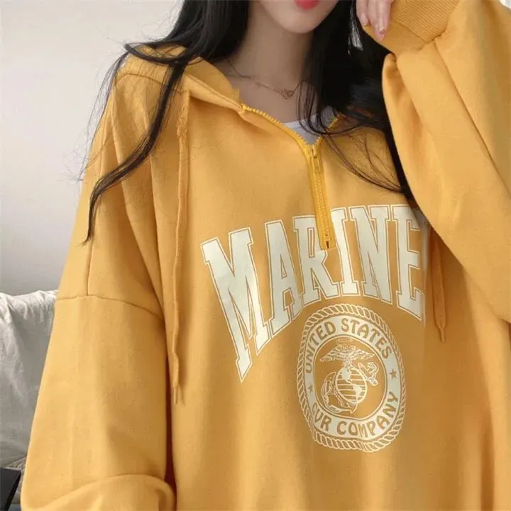 Thin Pullover Marines Hoodie for Women Maxct - Image 6