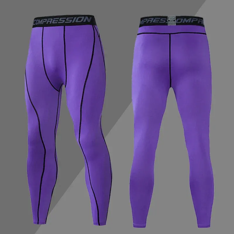 Fitness Compression Trousers Men's Tight Leggings for Gym and Athletics Maxct