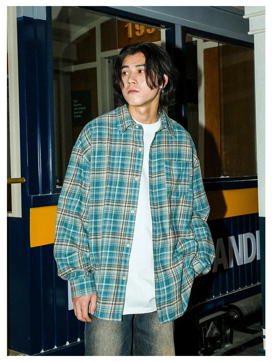 Manyston Vintage Plaid Shirt Maxct
