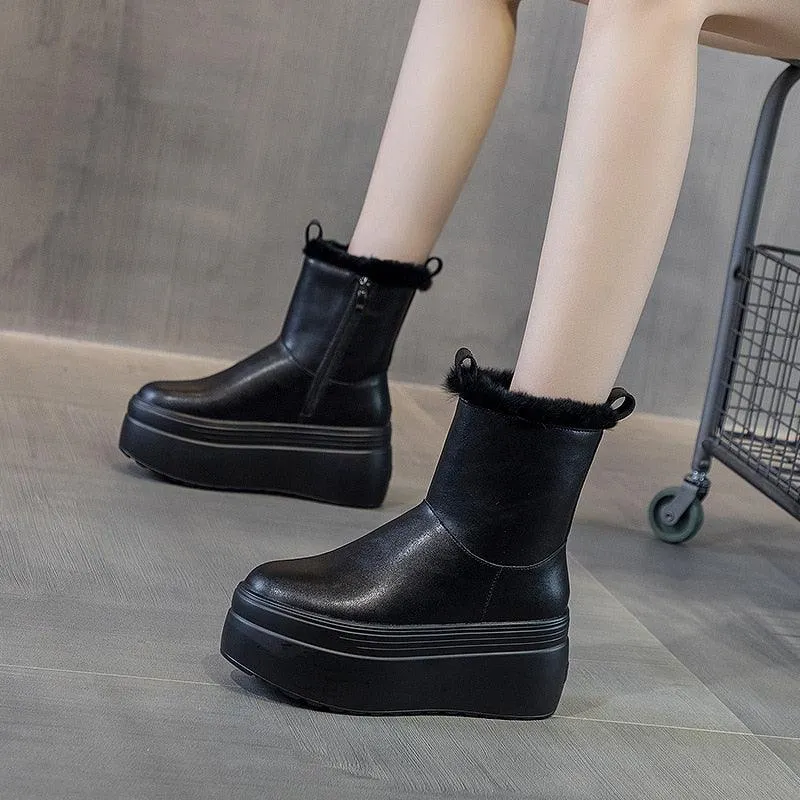 8cm Platform Boots for Women Maxct