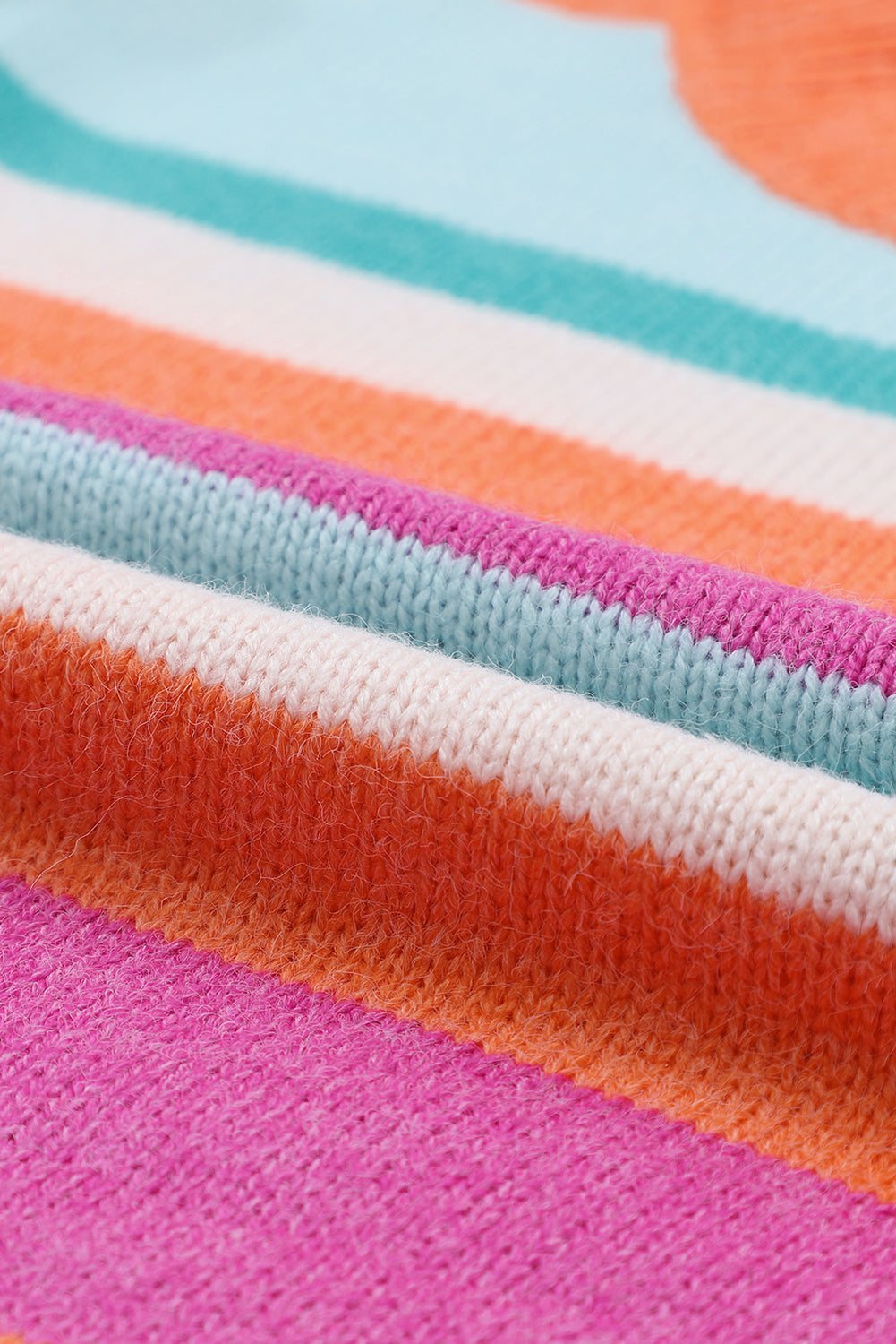 Maxct &Striped Round Neck Drop Shoulder Sweater