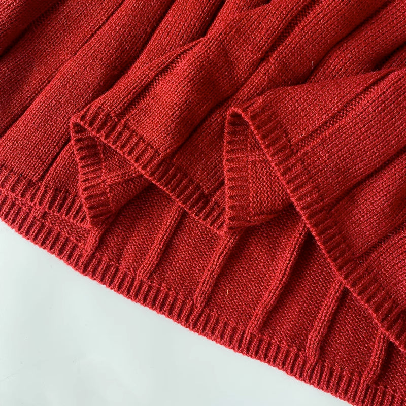 Ribbed Square Neck Mini Sweater Dress Maxct