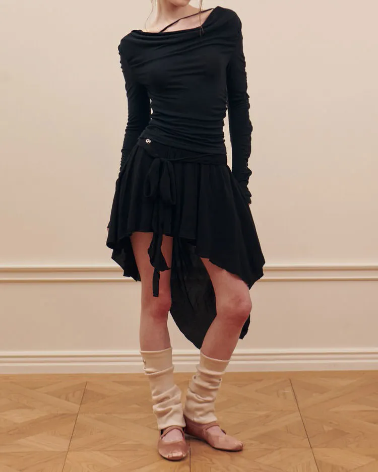 Balletcore Asymmetrical Mid Skirt Maxct