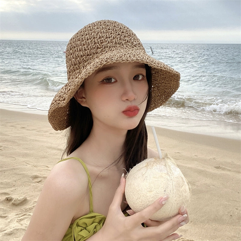 Maxct Straw Hat Women's Summer Thin Lace Fresh Style Hat