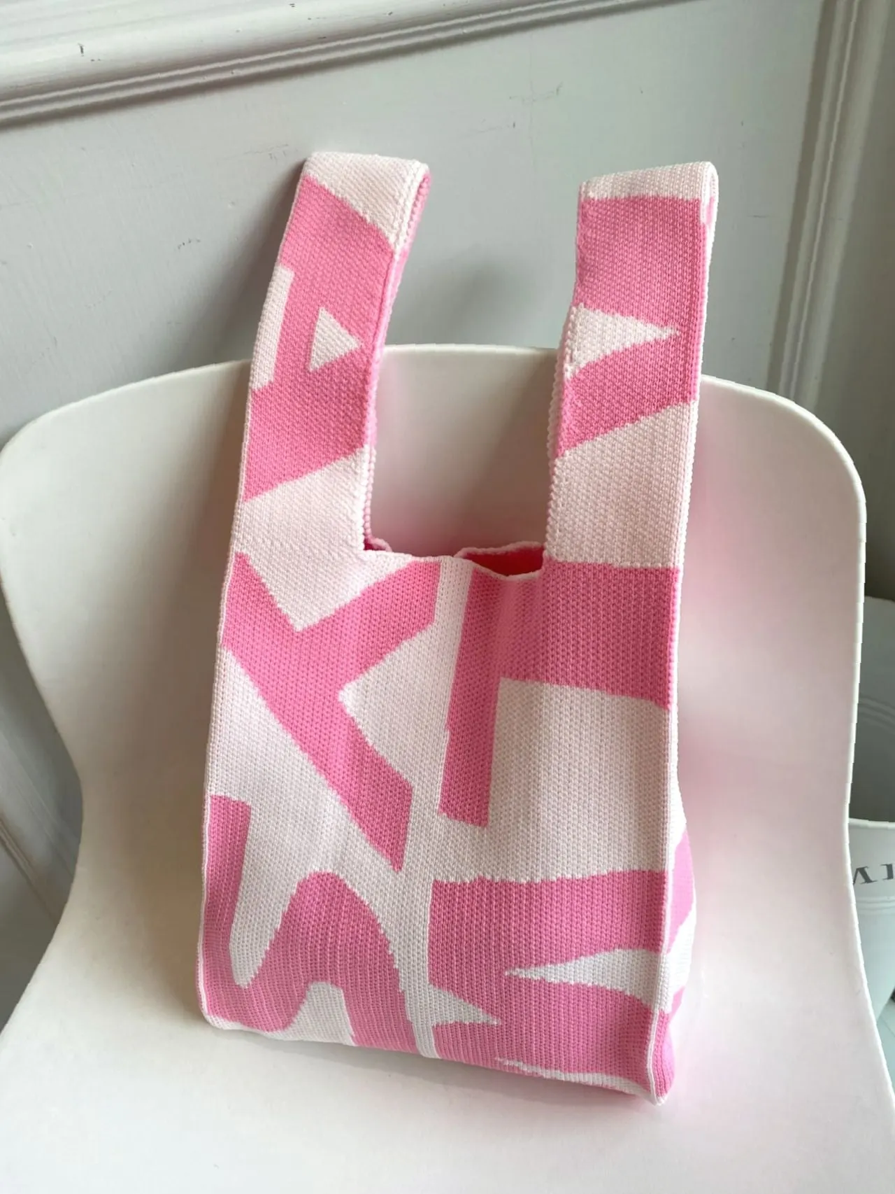 Bag For Love - Letter Graphic Crochet Bag  - Women Maxct Bags