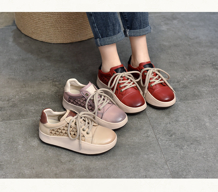 Versatile Hollow Thick Bottom Mid-Heels Shoes Maxct