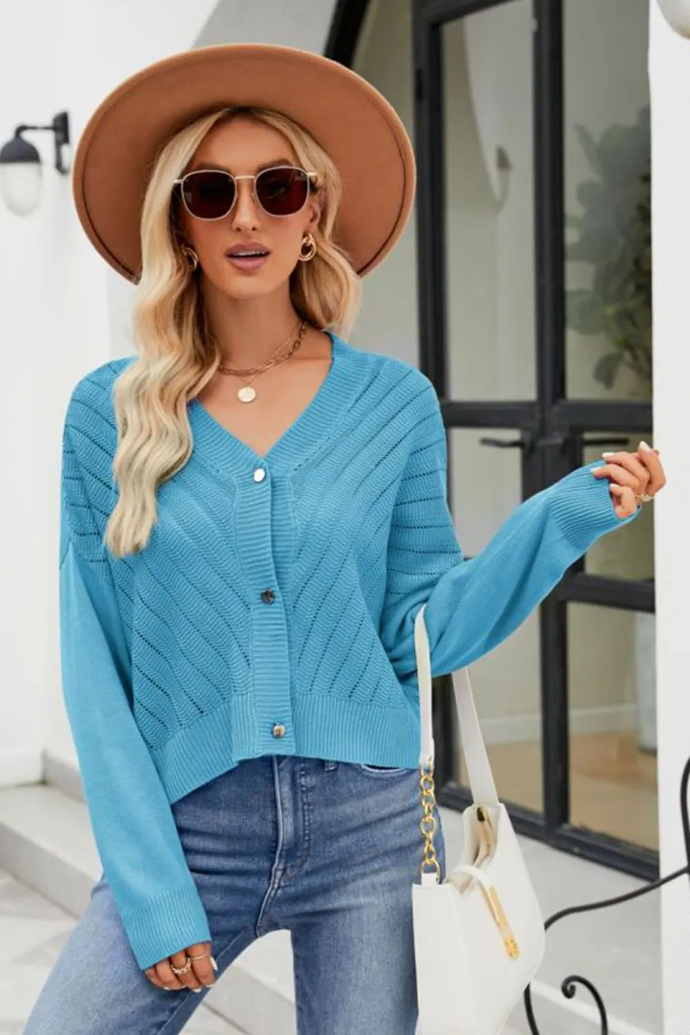 Maxct &V-Neck Button Down Cardigan