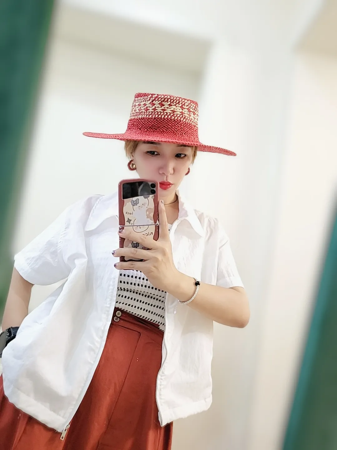 Straw Hat Japanese Style Black Brown Panama Women's Beach Big Brim