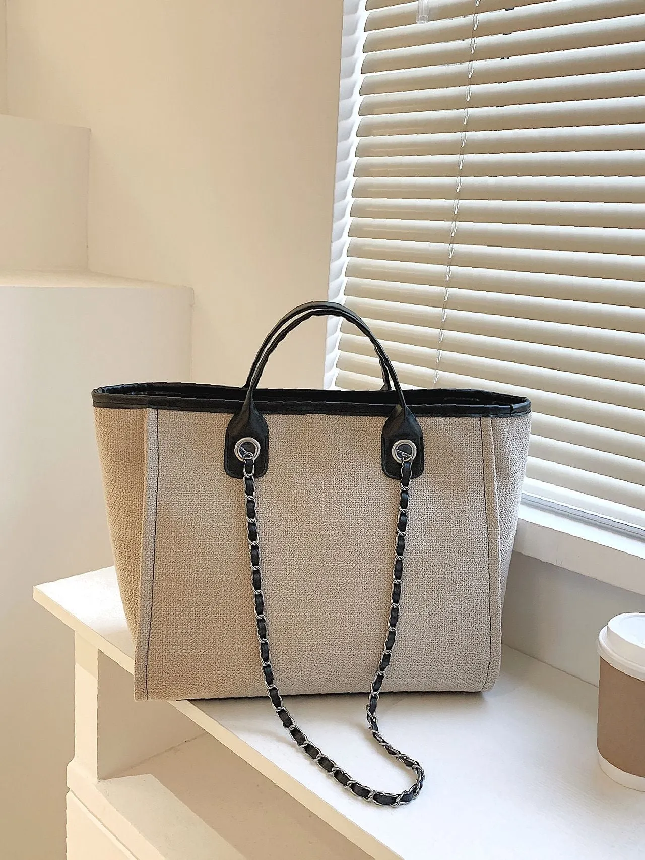 Maxct - Minimalist Chain Top Handle Bag  - Women Tote Bags