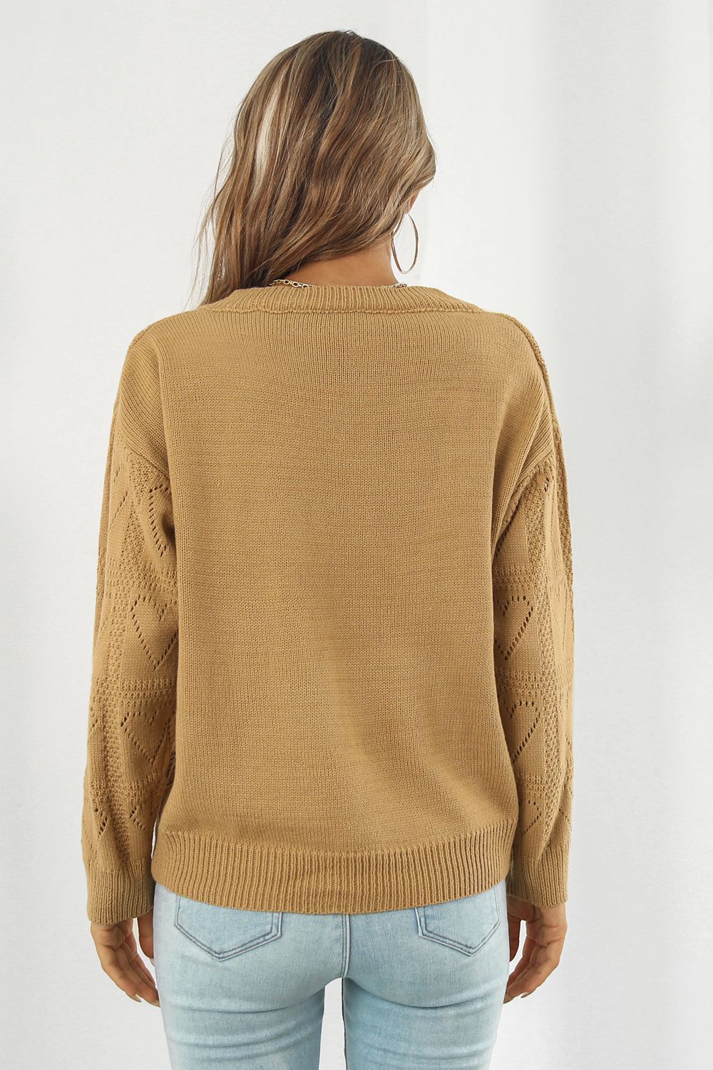 Maxct &V-Neck Drop Shoulder Sweater