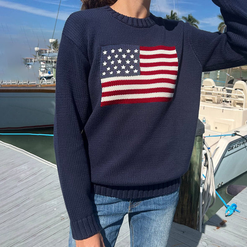 Maxct Mable American Flag Sweater