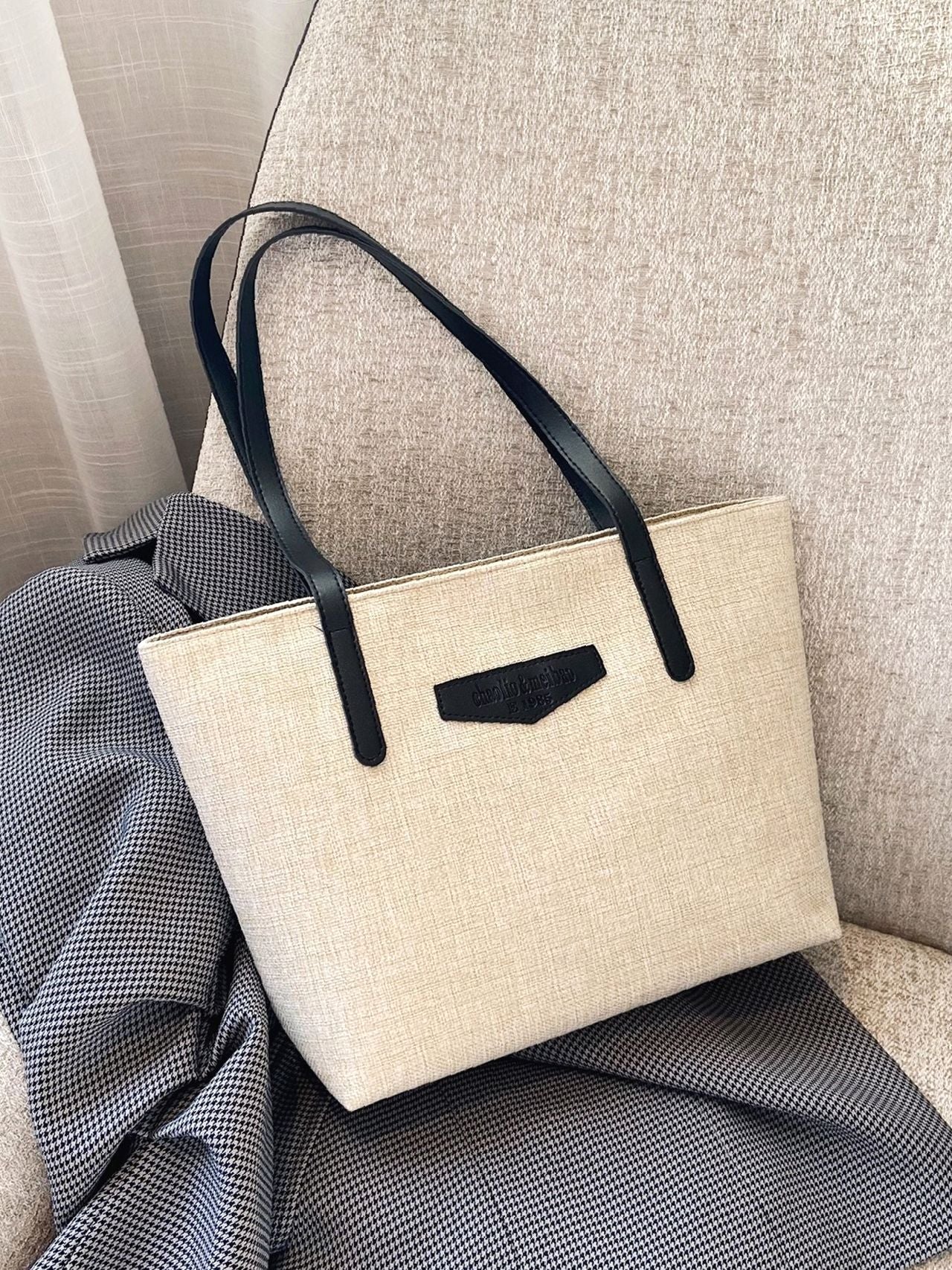 Maxct - Letter Patch Tote Bag  - Women Tote Bags
