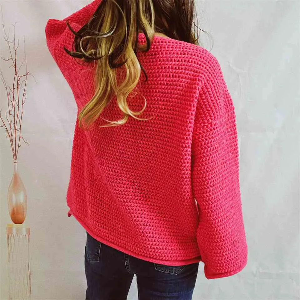Maxct &Openwork Boat Neck Long Sleeve Sweater