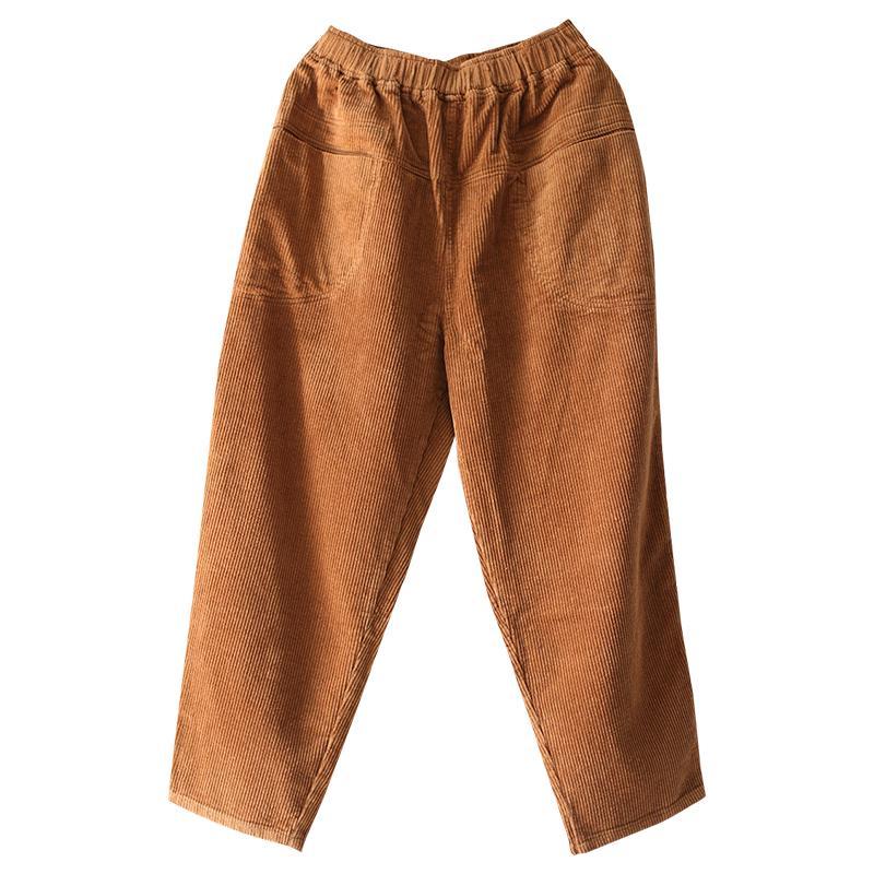 Maxct Cotton Corduroy Radish Pants Women Casual Harlan Pants