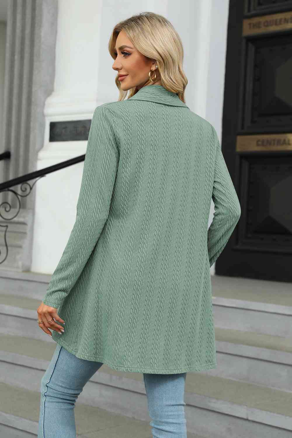 Maxct &Open Front Long Sleeve Cardigan