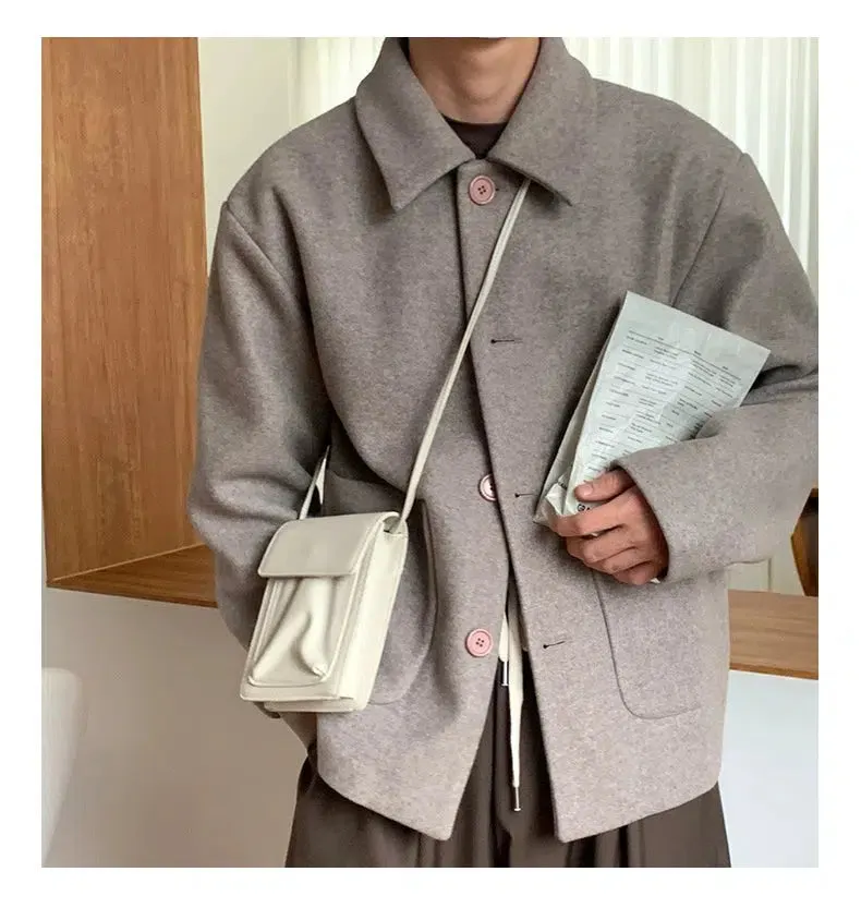 Maxct Lapel Wool Jacket with Pockets