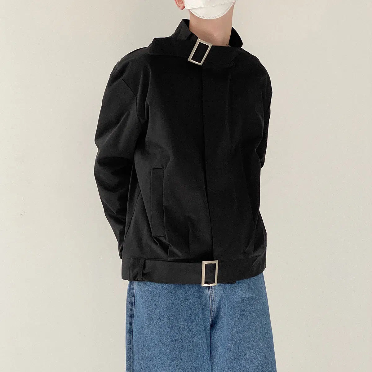 Maxct Retro Short Casual Stand Collar Jacket