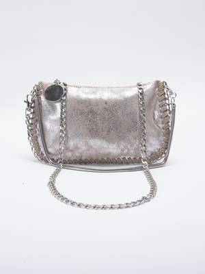Bag For Love - Minimalist Metal Decor Baguette Bag - Women Maxct Bags