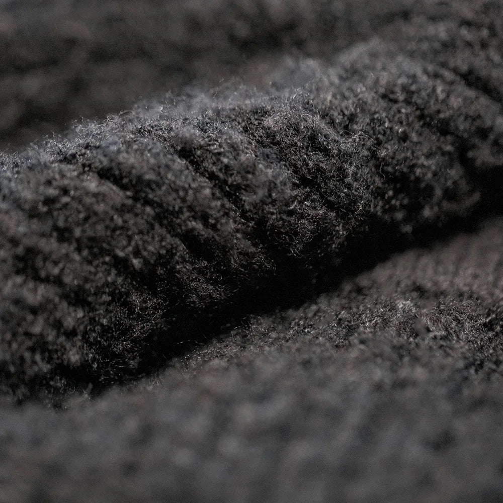 Maxct Boucle Knit Button Neck Sweater
