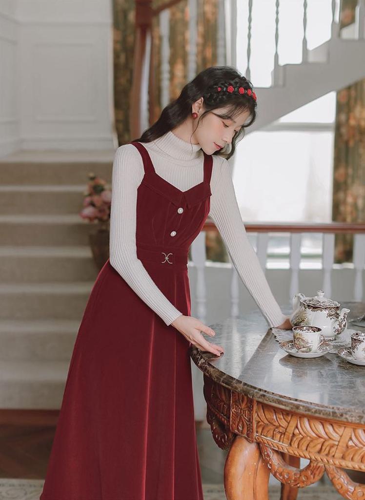 Corduroy Pearl Cami Midi Dress Maxct
