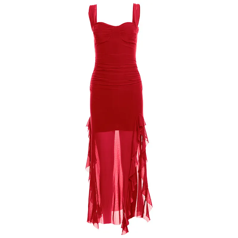 Maxct prom dresses Style 2024 Spring Women's Sexy Hot Girl Strap Tube Top Split Hip Bag Long Dress - Image 8