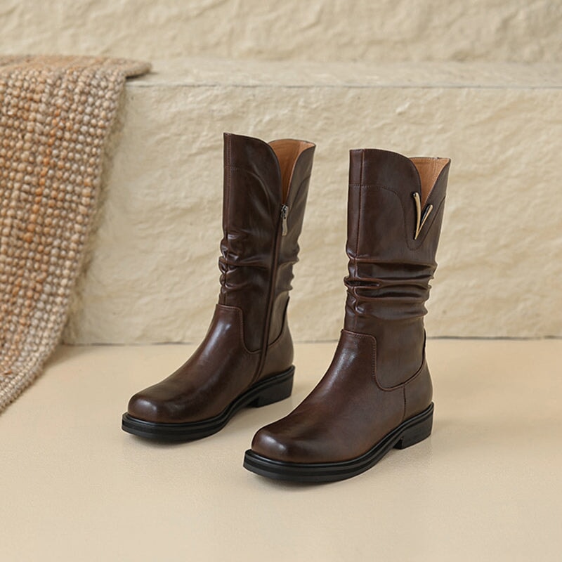 Womens Fold Mid Calf Western Boots Maxct