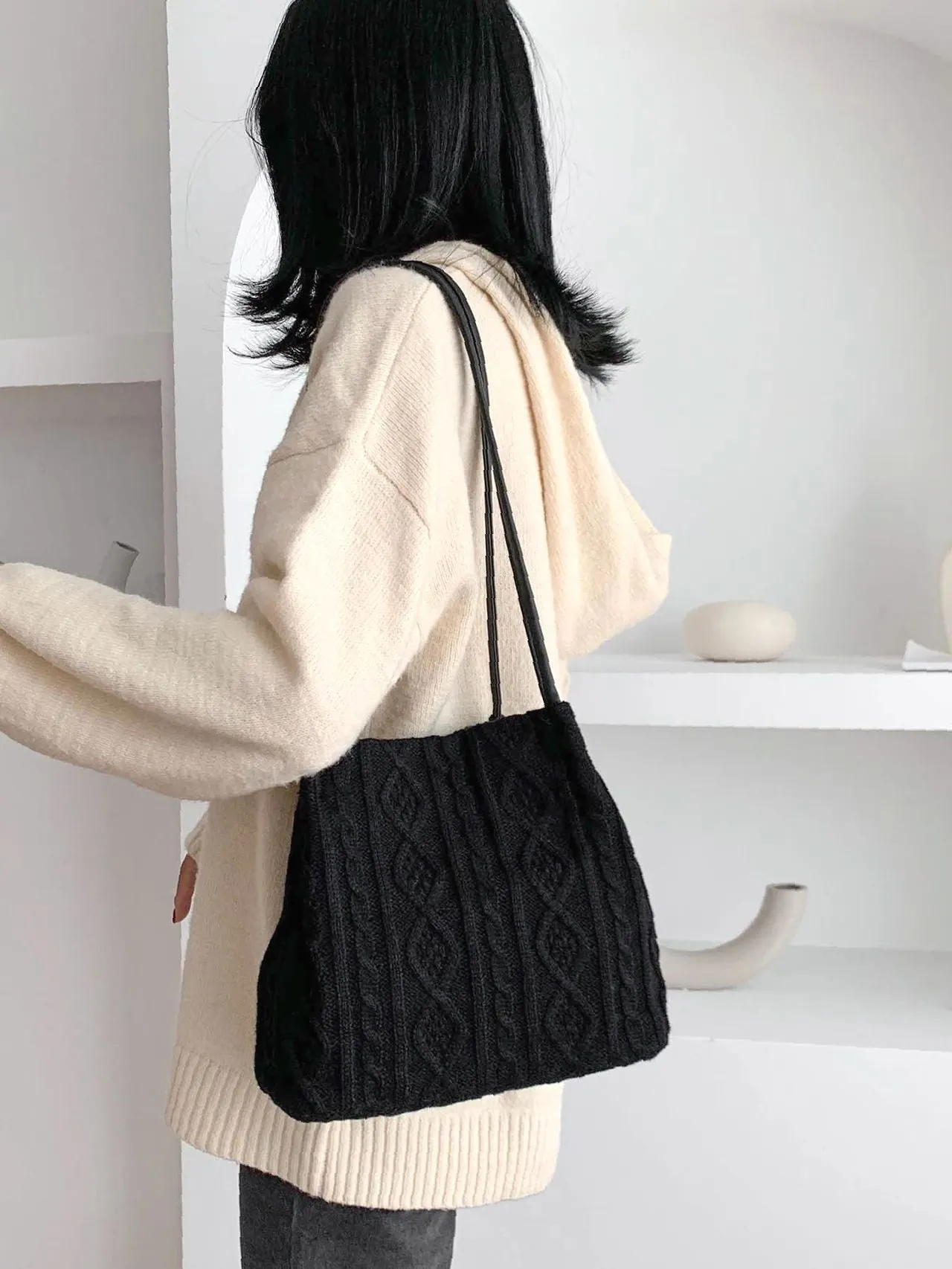 Maxct - Minimalist Crochet Tote Bag  - Women Tote Bags