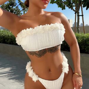 Maxct &Applique Tie Back Two-Piece Bikini Set