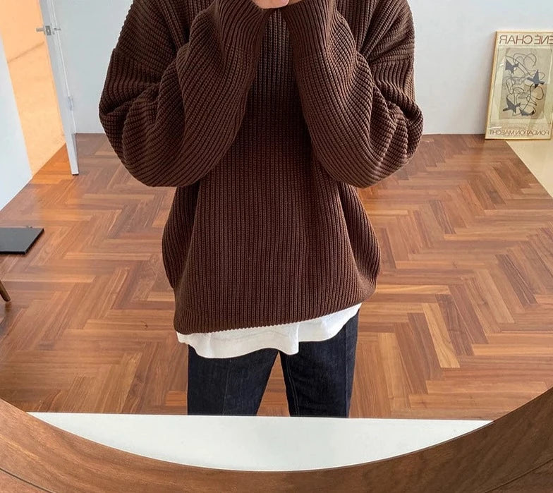 Maxct Autumn Rib Knit Sweater