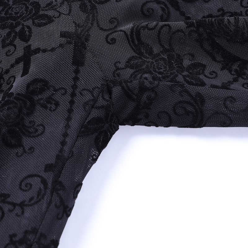 Women's Gothic Halloween Lace Spliced Flare Pants