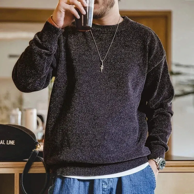 Maxct Chenille Style Crew Neck Sweater