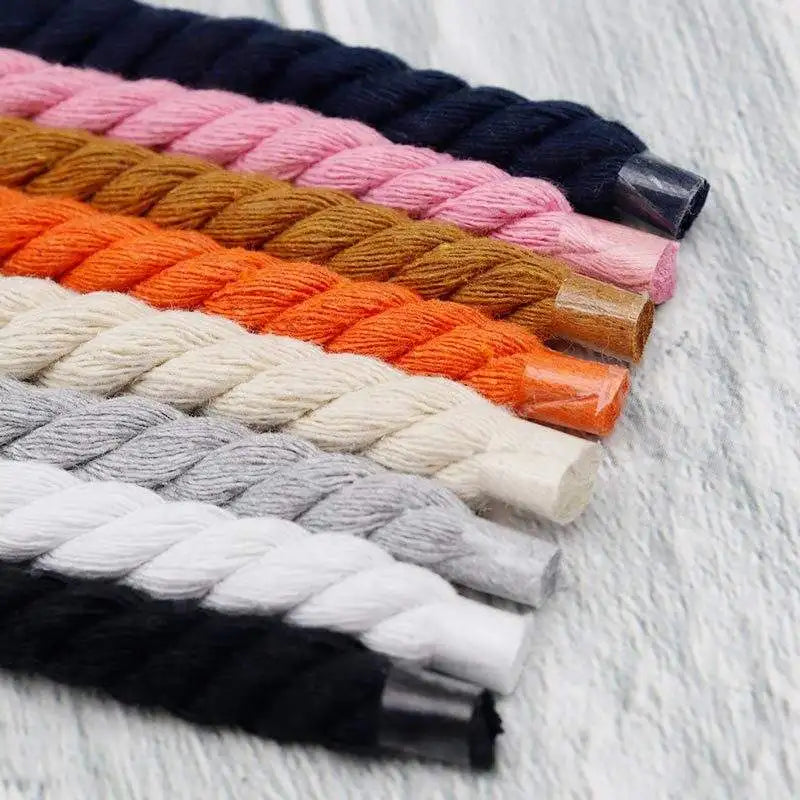 Stylish 10MM Round Linen Rope Laces AF1 - Urban Style AF1/AJ Shoe Rope! Maxct