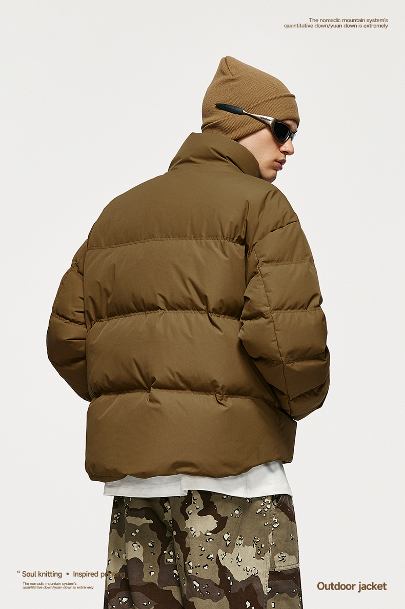 &INFL Windproof Cropped Duck Down Puffer Jacket [Unisex]