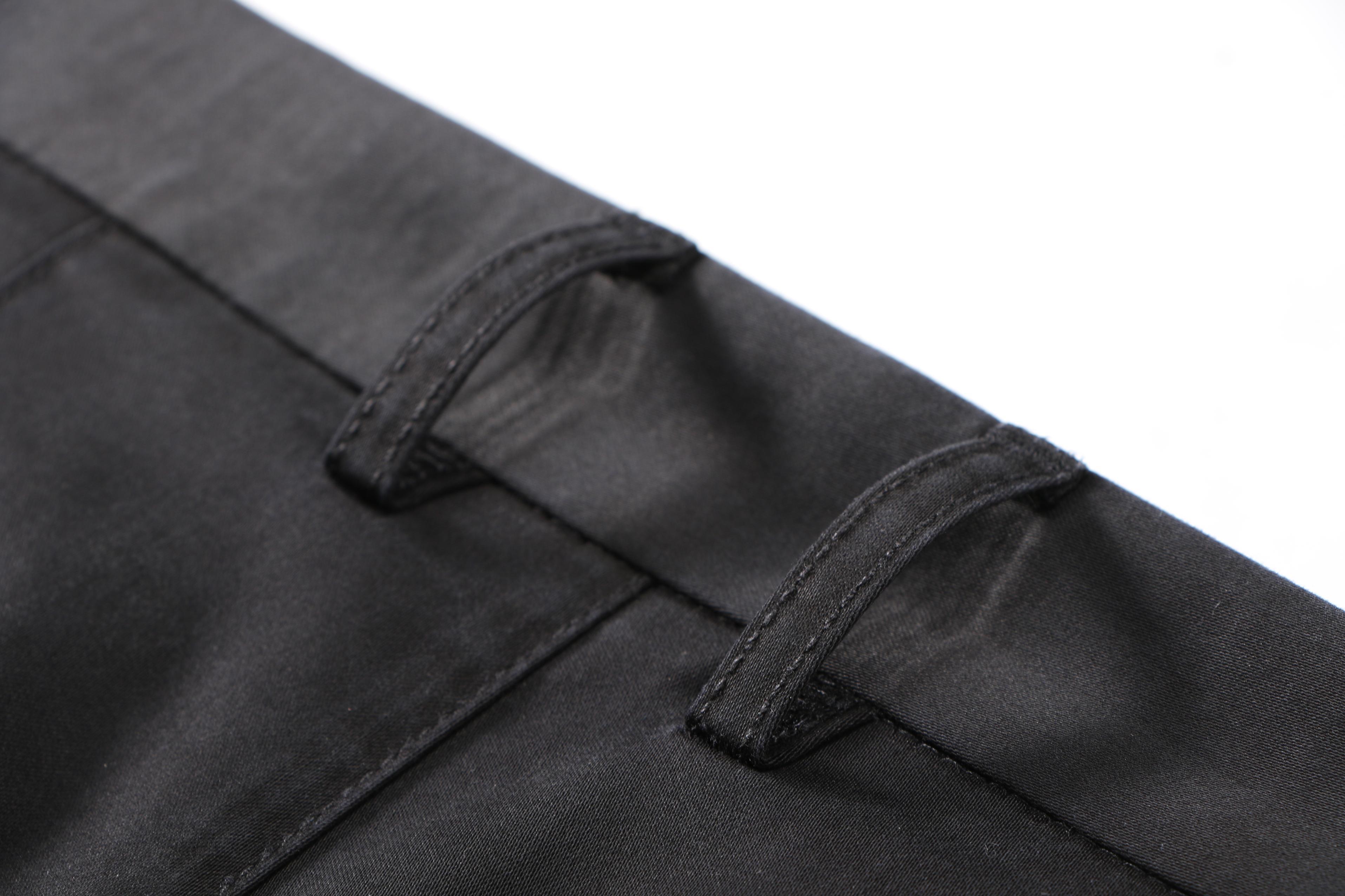Classic Design Dress Pants, Men's Semi-formal Embroidery Stretch Dress Pants For Fall Winter Business